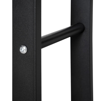 Steel Firewood Rack 40x25x100 cm with 100 kg Load Capacity, Black, Outdoor