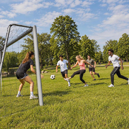 Steel Football Goal 300 x 200 cm with Tear-Resistant PE Net, Grey