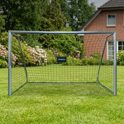 Steel Football Goal 300 x 200 cm with Tear-Resistant PE Net, Grey
