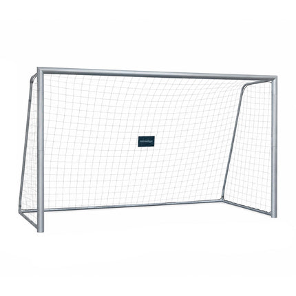 Steel Football Goal with Tear-Resistant PE Net, Garden Training, Grey