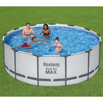 Stahlrahmenpool, 3,96m x 1,22m, einfacher Aufbau