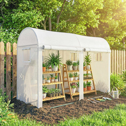 Steel Frame Greenhouse with Windows and Doors, 300x100x200 cm