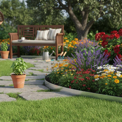 Steel Garden Bed Edging – Flexible, Weed Barrier