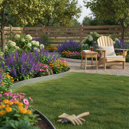 Steel Garden Bed Edging – Flexible, Weed Barrier