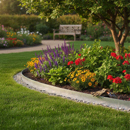 Steel Garden Bed Edging – Flexible, Weed Barrier