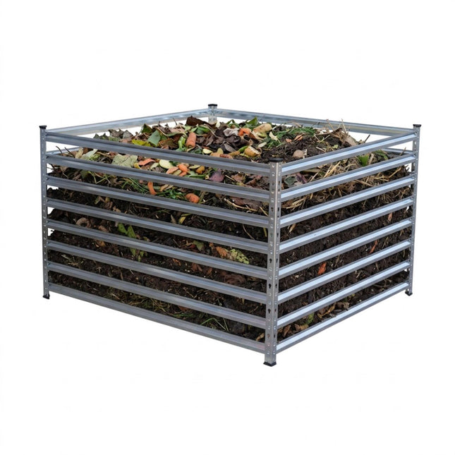 Steel Garden Composter, Open Slatted Design, Easy Assembly