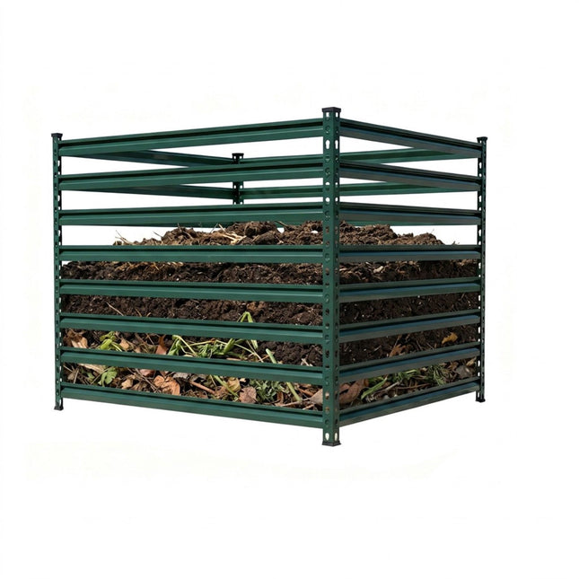 Steel Garden Composter, Open Slatted Design, Easy Assembly