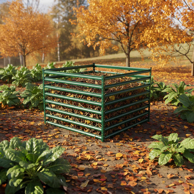 Steel Garden Composter, Open Slatted Design, Easy Assembly