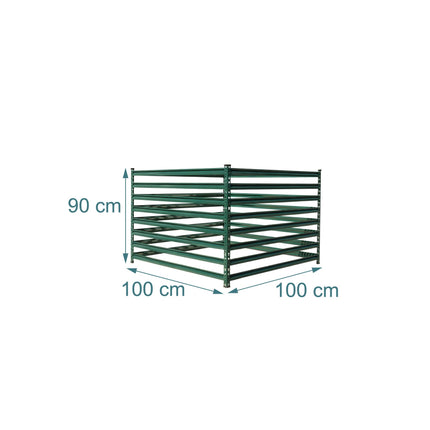 Zahradní kompostér ocelový, otevřená laťová konstrukce, snadná montáž
