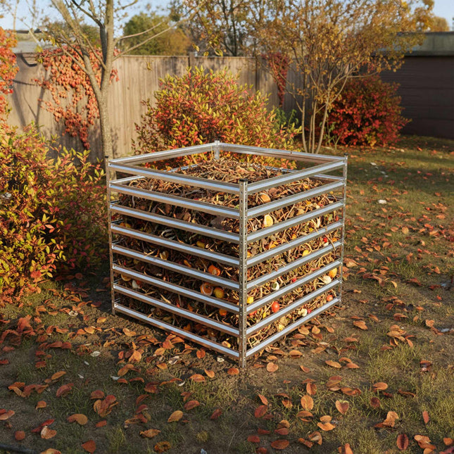 Steel Garden Composter, Open Slatted Design, Easy Assembly