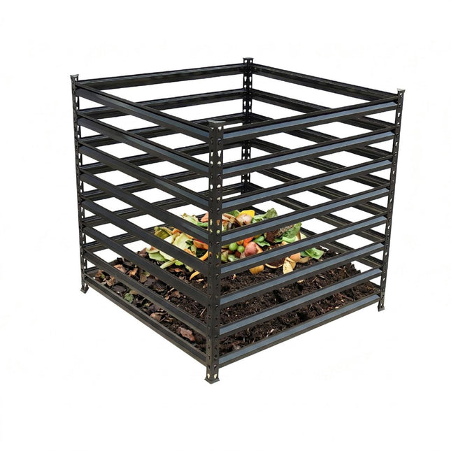 Steel Garden Composter, Open Slatted Design, Easy Assembly