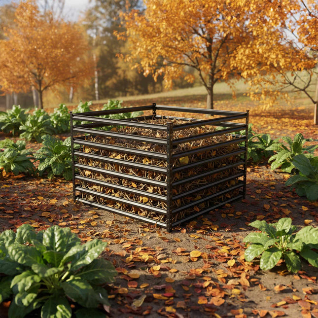 Steel Garden Composter, Open Slatted Design, Easy Assembly