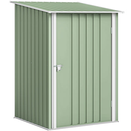 Steel Garden Shed 100 x 103 x 160 cm with Lockable Door, Light Green