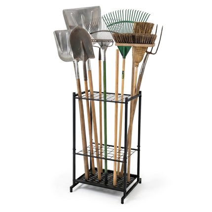Steel Garden Tool Rack for 35 Tools – Black