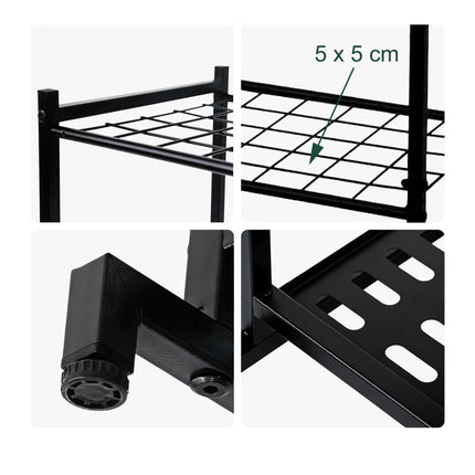 Steel Garden Tool Rack for 35 Tools – Black