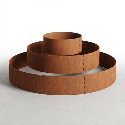 Steel Herb Pyramid Planter, 3-Piece, Rust Finish, 40/80/120 cm
