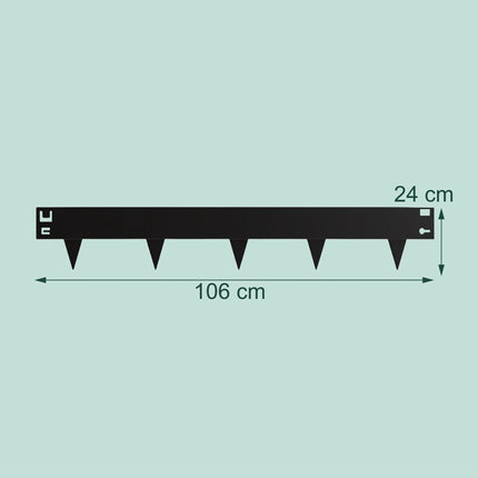 Steel Lawn Edging, Flexible Garden Border, Weed Barrier