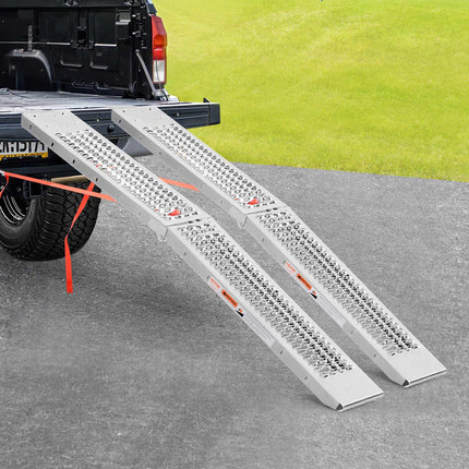 Steel Loading Ramps 2-Pack, 1000 lb, Foldable Handles