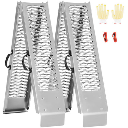 Steel Loading Ramps 2-Pack, 1000 lb, Foldable Handles