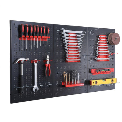 Steel Pegboard Tool Organizer, Wall-Mount Hooks Set