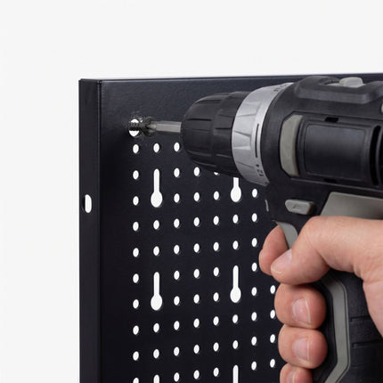 Steel Pegboard Tool Organizer, Wall-Mount Hooks Set