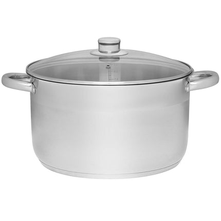 Hrnec ocelový se skleněnou poklicí, 10L, 28 cm