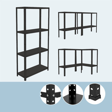 Steel Shelving Unit, 160 kg Capacity, Bolt-Together