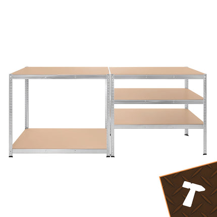 Stahlregal, 5 Böden, 180x100x60 cm, 1 Tonne Traglast