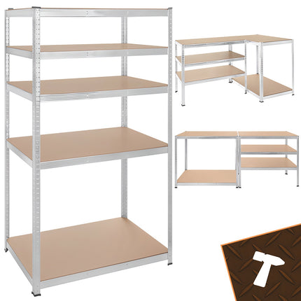 Stahlregal, 5 Böden, 180x100x60 cm, 1 Tonne Traglast