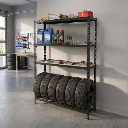 Steel Tire Rack, 3-Shelf Adjustable Garage Storage