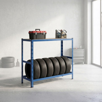 Stahl-Reifenregal mit verstellbaren Fachböden für die Garage