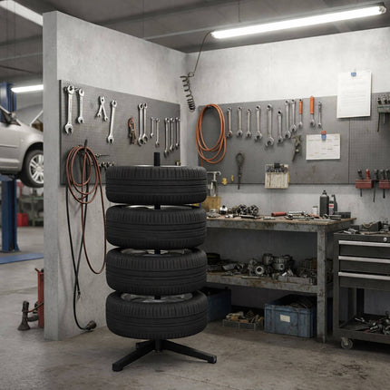 Stahl-Reifenregal für 4 Reifen, 285mm, 120kg Tragkraft