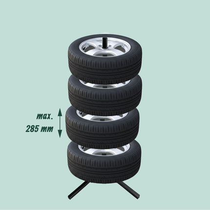 Stahl-Reifenregal für 4 Reifen, 285mm, 120kg Tragkraft