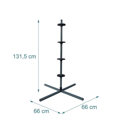 Regál na pneumatiky ocelový pro 4 pneumatiky, šířka 285mm, nosnost 120kg