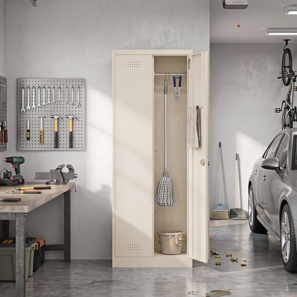 Steel Utility Cabinet with Adjustable Shelves, 60x40x165 cm