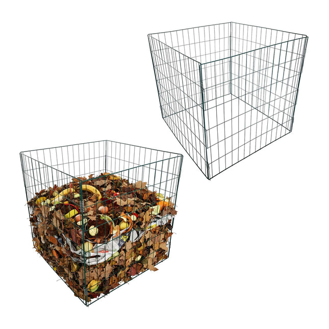 Steel Wire Mesh Garden Composters, 2-Piece Set