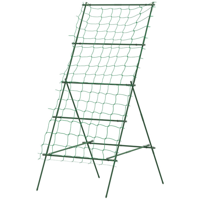 Rostfreies A-förmiges Gartenspalier aus Stahl, 101x133x227 cm