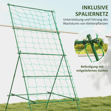 Rostfreies A-förmiges Gartenspalier aus Stahl, 101x133x227 cm