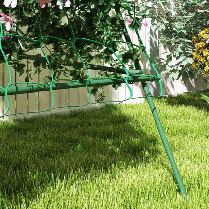 Rostfreies A-förmiges Gartenspalier aus Stahl, 101x133x227 cm