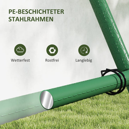 Rostfreies A-förmiges Gartenspalier aus Stahl, 101x133x227 cm