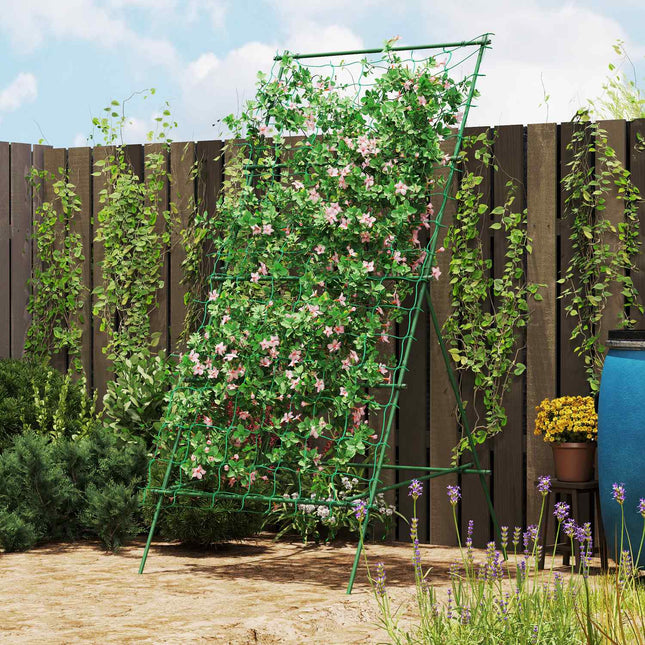 Rostfreies A-förmiges Gartenspalier aus Stahl, 101x133x227 cm