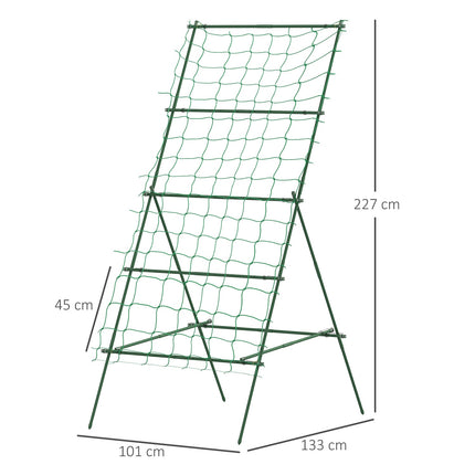 Rostfreies A-förmiges Gartenspalier aus Stahl, 101x133x227 cm