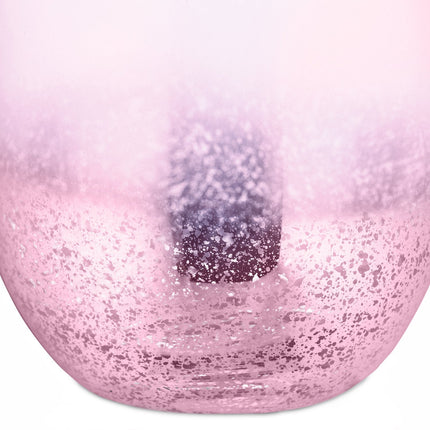 Lot de 2 verres à vin sans pied roses