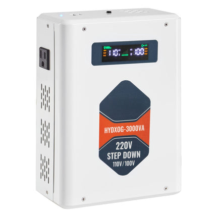 Step Down Voltage Converter 3000VA, 220V to 110V, 2 Outlets