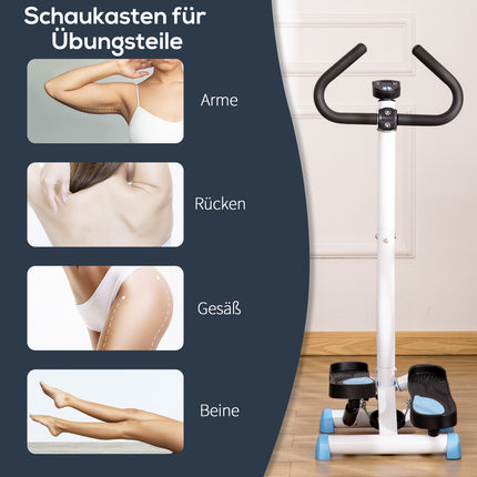 Fitness swing stepper s madlem, LCD, nosnost 100 kg