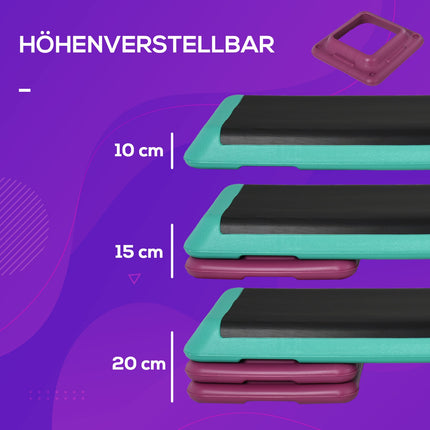 Verstellbarer Aerobic-Stepper, rutschfeste Oberfläche, 3 Höhen