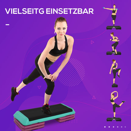 Verstellbarer Aerobic-Stepper, rutschfeste Oberfläche, 3 Höhen