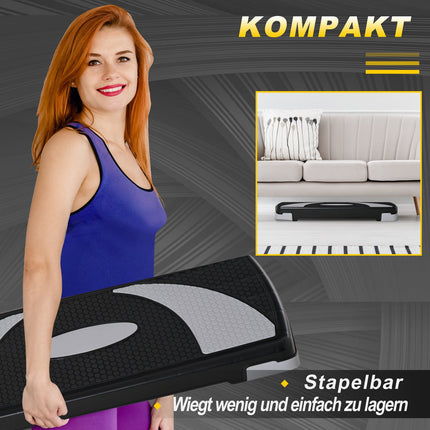 Verstellbarer Aerobic Stepper, 3 Höhen, 150 kg Tragkraft