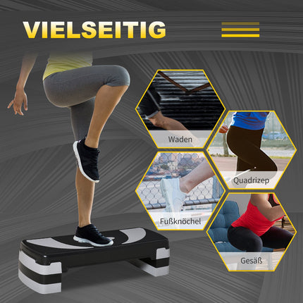 Verstellbarer Aerobic Stepper, 3 Höhen, 150 kg Tragkraft