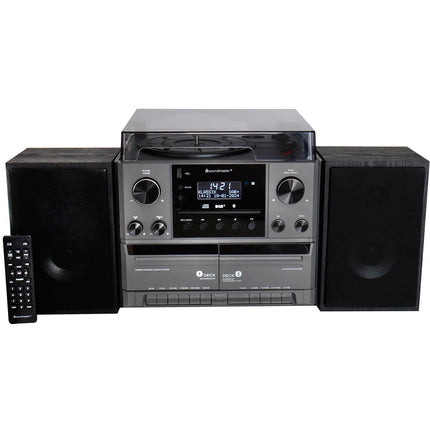 Stereo-Musikcenter MCD5600 mit DAB+/UKW-Radio, CD/MP3, Plattenspieler, Doppelkassette, USB, Bluetooth